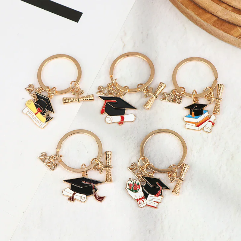 2026 Graduation Key Ring With A Hat And Credentials, Graduation Season Gift Key Ring Pendant, Suitable For Hanging