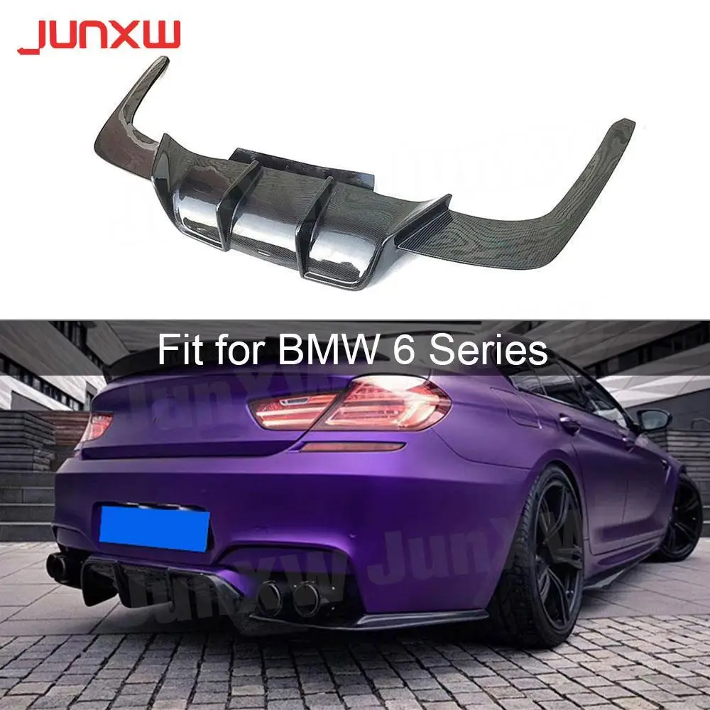 

Rear Bumper Lip Diffuser Spoiler for BMW F06 F12 F13 M6 M Tech M Sport 2013 - 2016 Bumper Guard 3Pcs/set Carbon Fiber