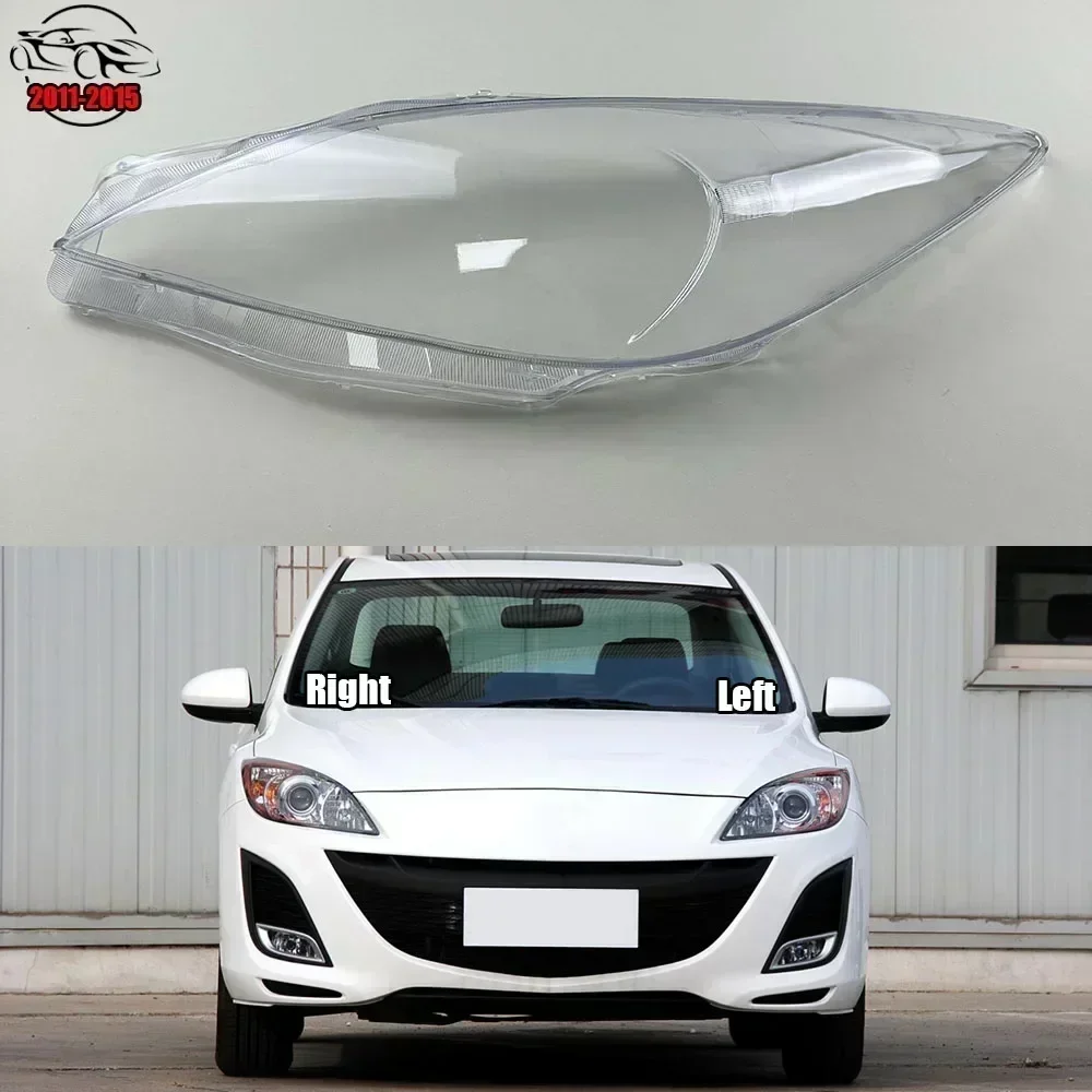 

For Mazda 3 Speed 2011-2015 Front Headlight Cover Transparent Lampshade Lamp Shell Masks Plexiglass