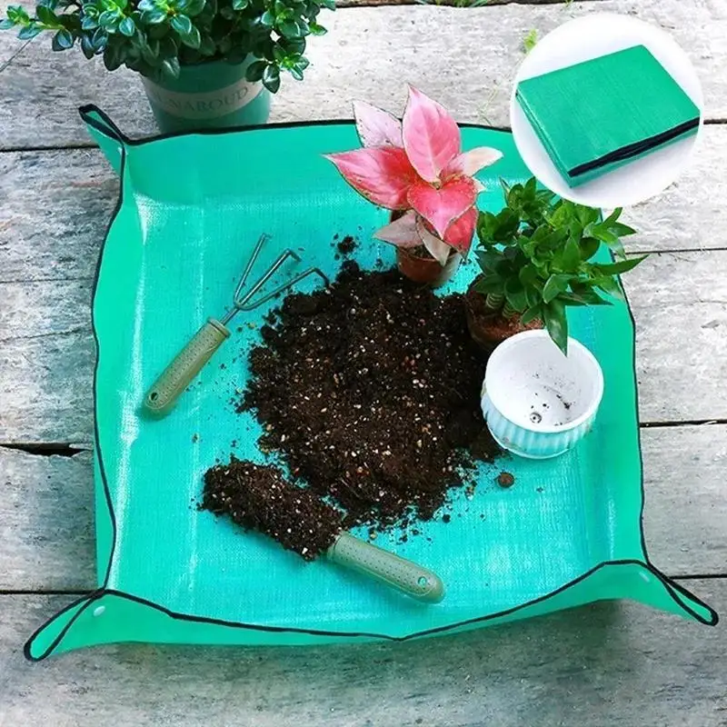 Plant Regeneration Mat Waterproof Transplant Mat Portable Square Foldable And Easy To Clean Succulent Transplant Mat