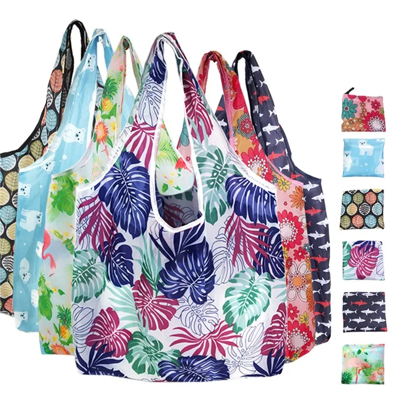 Floral Printed Casual Tote Designer Female Handbags Single Shoulder Shopping Bags Daily Use Women Canvas Beach Bag