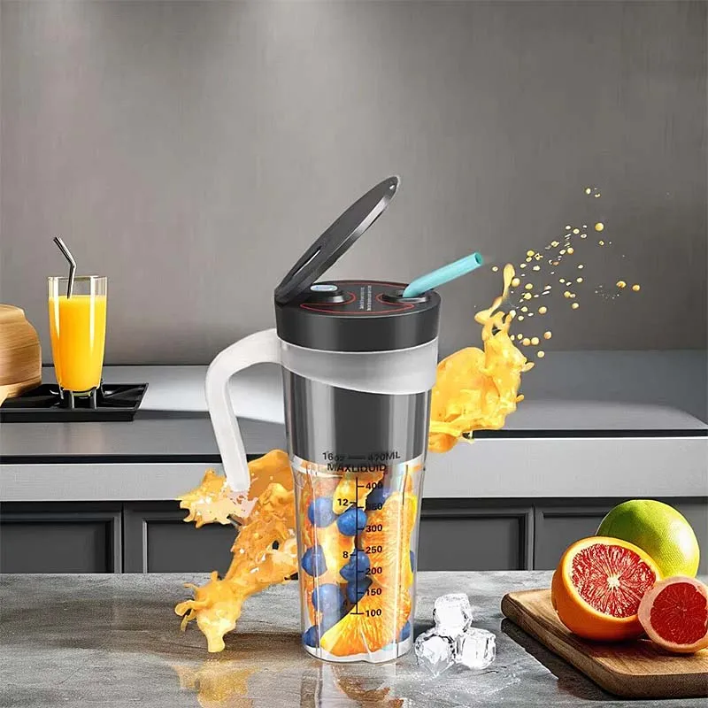 Factory Premium Portable Blender USB Rechargeable Electric Protein Shaker Bottle Multifunctional Mixer for Sports Travel