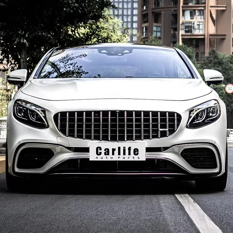 

Car Bumpers for W217/C217 S Coupe 2015-2021 Year Facelift to S63 Model with Front Bumpers Grilles Rear Diffuser