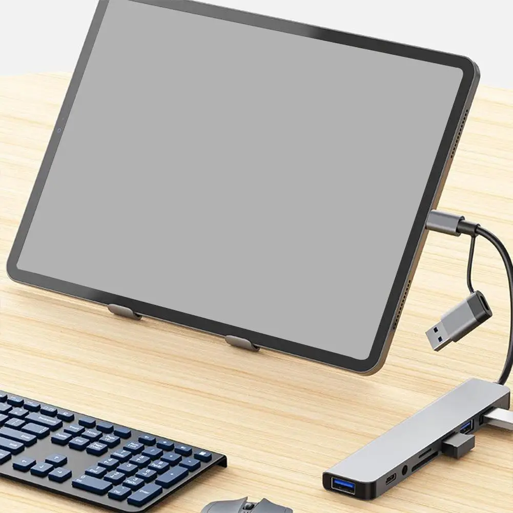 USB Docking Station 8-In-1 Hub With PD100W,SD/TF,Audio3.5, For Laptops, Tablets And Phones