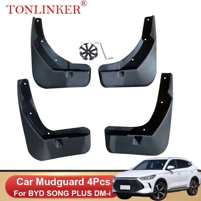 

TONLINKER Car Mudguard For BYD SONG PLUS DM-i EV 2021 2022 Front Rear Mudguards Splash Guards Fender Mudflaps 4Pcs Accessories