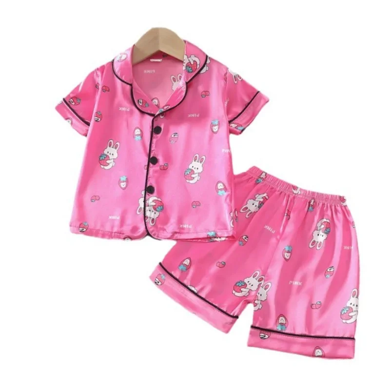 

New Summer Baby Girls Clothes Suit Children Sleepwear Shirt Shorts 2Pcs/Sets Kids Pajamas Infant Clothing Toddler Causal Costume