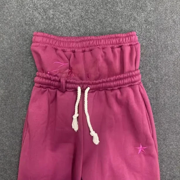 

Casual Straight Leg Pants Couple Faion Creative Double Waist Layer Simple Sle Urban Faion Teenagers All Seasons Bla