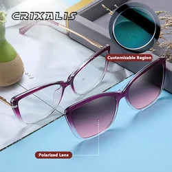 CRIXALIS Fashion Cat Eye Prescription Glasses Frames Women Trend Anti Blue Light Prescription Custom Eyeglasses Female UV400