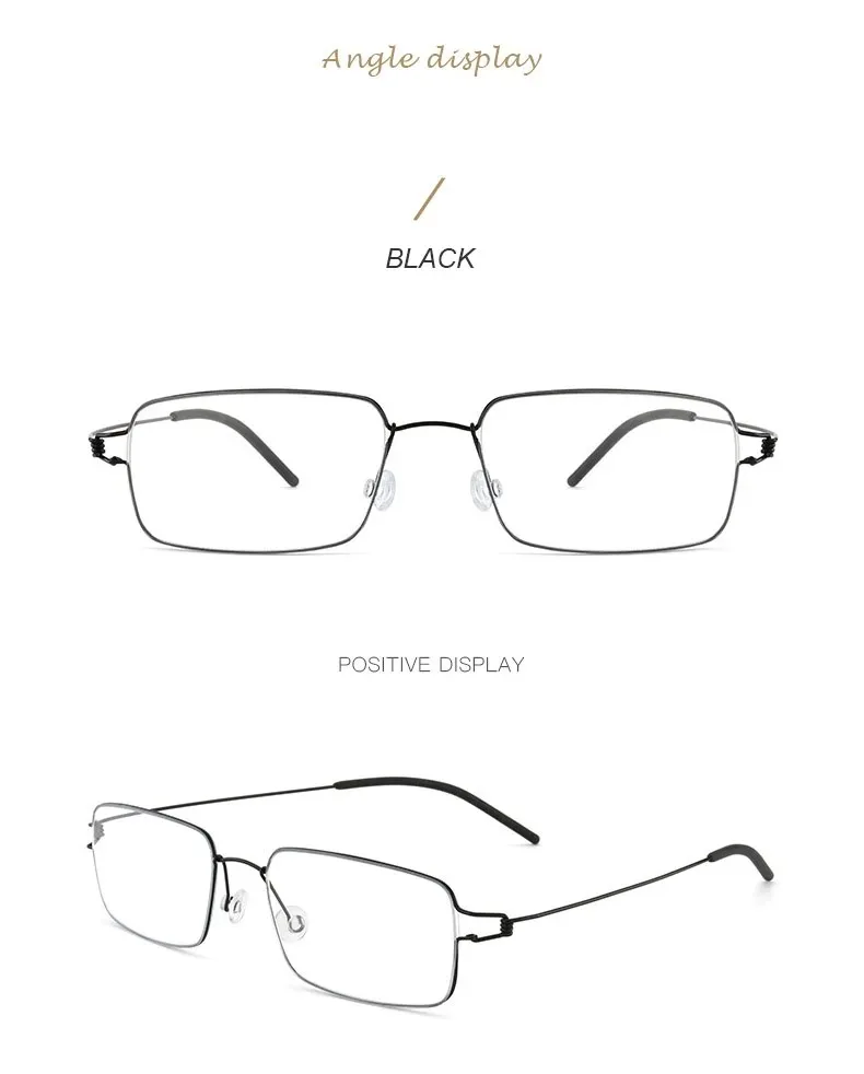 Ultraleichte Titan-Brille, Rahmen für Herren, Retro-Quadratbrille, Damenbrille, Leserezept, Blaulicht-Blockierung + 3,5 + 4,0 – Detail 15