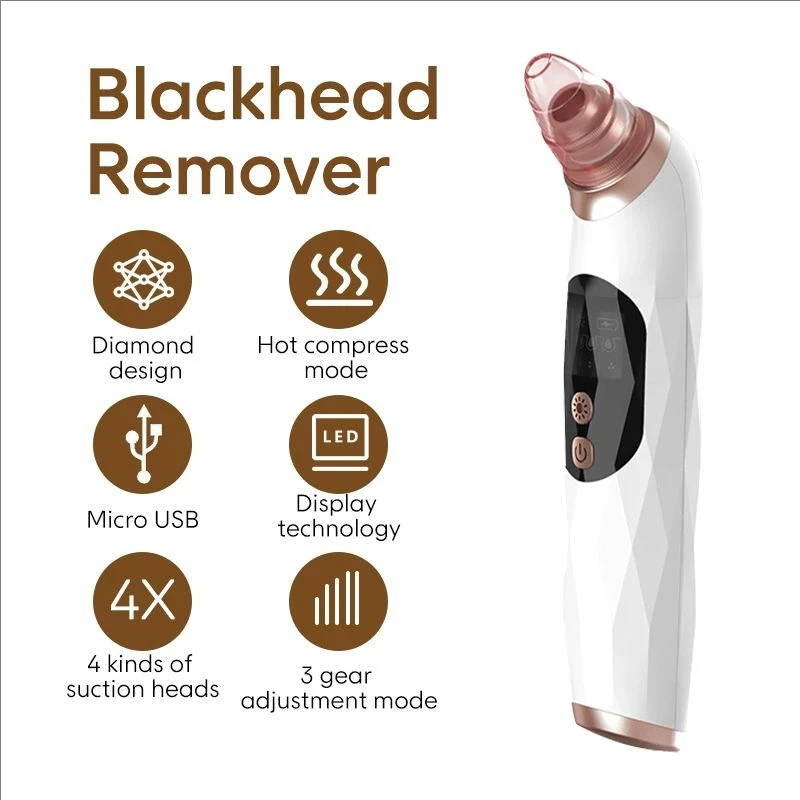 Electric Blackhead Remover Vacuum Suction Facial Pore Cleaner Spot Acne Pimple Black Head Extractor Facial Cleaning Tools USB