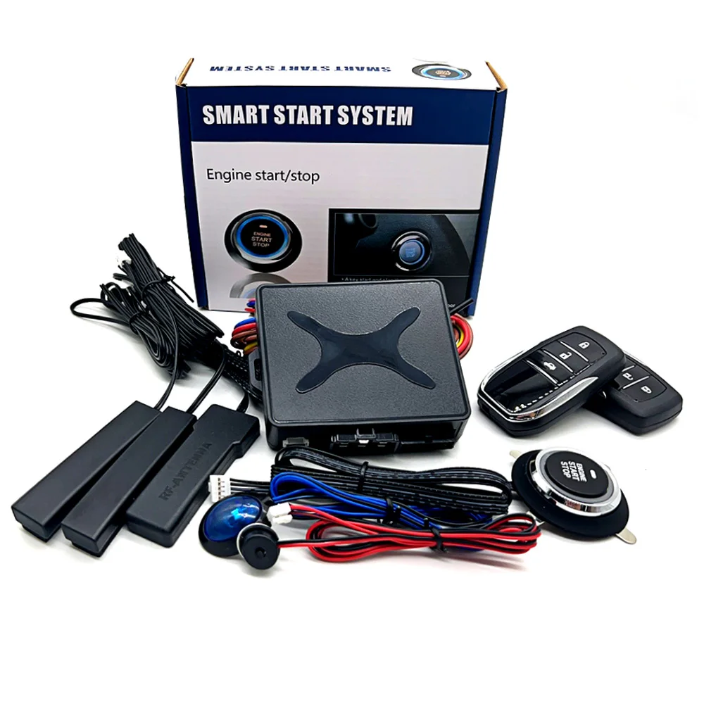 

Kirbin Car start stop button Keyless entry Universal car centralization anti-theft Engine lock alarm system auto remote starter