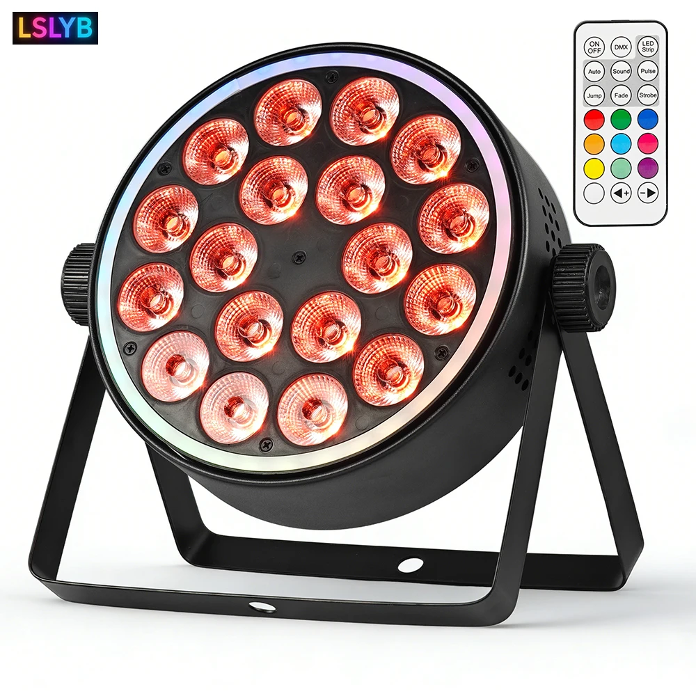 

2026 New! 180w LED Par Light RGBW+RGB Light strip 5IN1 Metal Shell Flat Par Suitable For Dj Disco Stage Show Wedding Bar Party