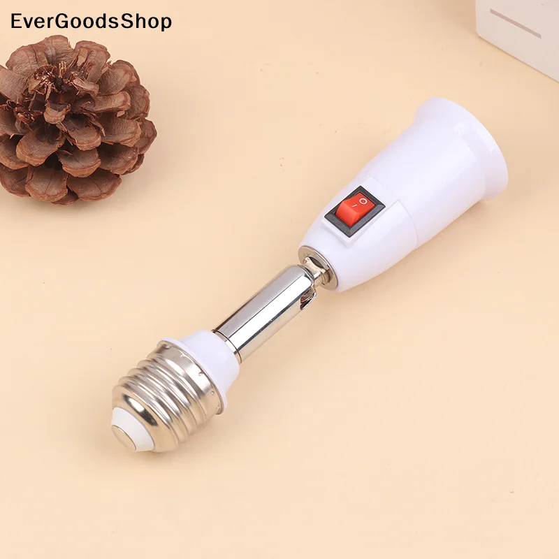 E27 To E27 LED Light Bulb Lamp Holder With Switch Flexible Extension Adapter Socket Extend Adapter Converter Wall Base Holder