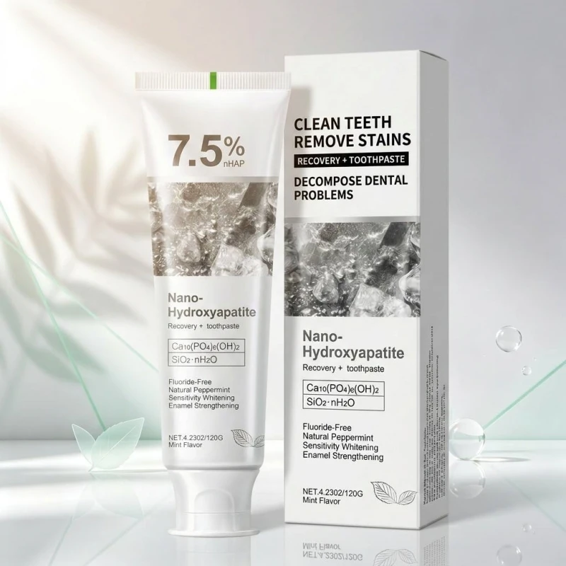 7.5% n‑HAP Nano‑Hydroxyapatite Toothpaste Fluoride‑Free Enamel Repair Whitening Sensitive Teeth Care Mint Fresh 120g Tooth Paste