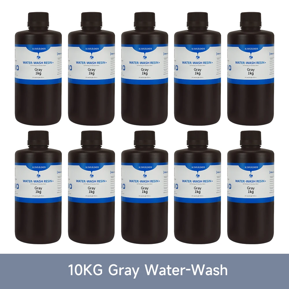 10KG standaard / waterwasbare hars 405nm UV-uitharding Lage geur Lage viscositeit fotopolymeerhars voor hars 3D-printers