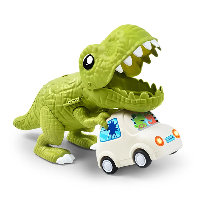 Simulated Dinosaur Toy Car Model Birthday Gift Dinosaur Truck Vehicle Dino Animal Model Truck Game Children Birthday Gifts