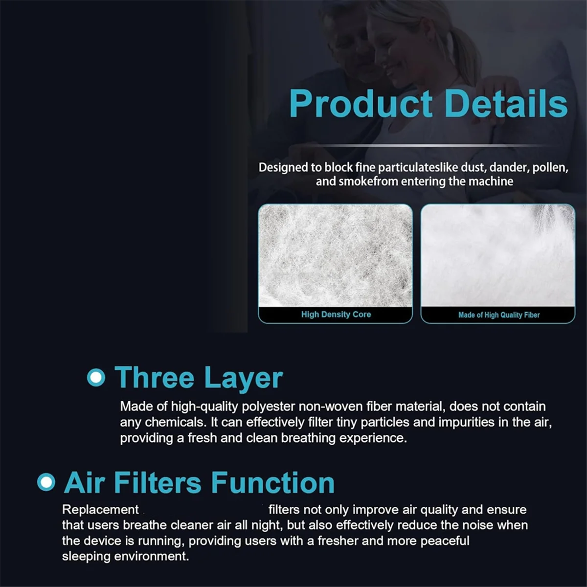 Paquete de 40 filtros de repuesto para la serie Airsense 11 Supplies, filtro desechable ultrafino para máquina CPAP