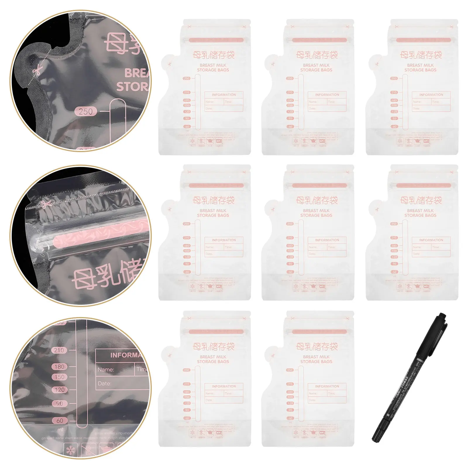 150-sacs-de-conservation-du-lait-maternel-etanches-pour-congelation-sacs-jetables-pour-l'allaitement-pour-la-conservation-du-lait