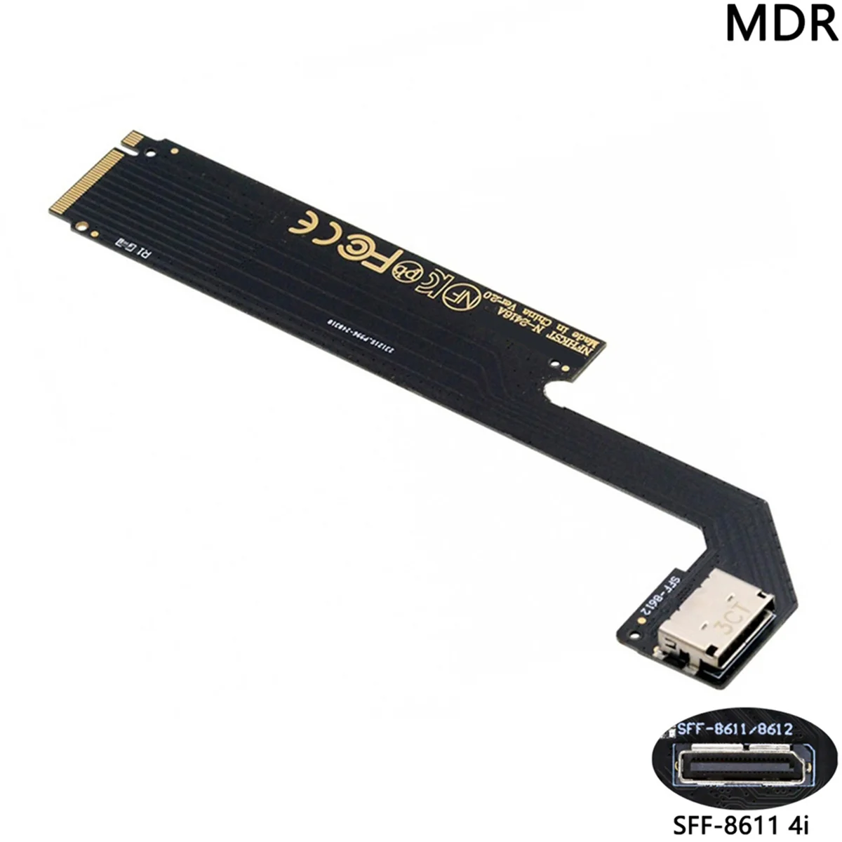 Diskon Besar PCI-E 3.0 4.0 M.2 M-key Ke Oculink SFF-8611 SFF-8612 Adaptor Host untuk 2024 ThinkBook 16 + AMD8845 Kartu Grafis Eksternal