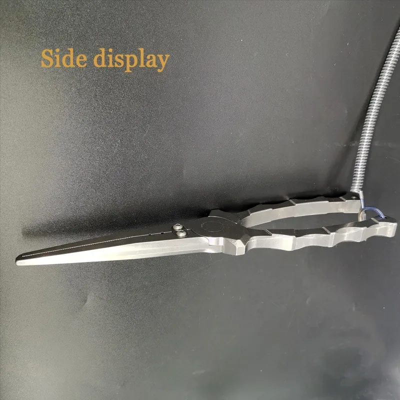 NEW OEM Titanium Alloy Fishing Pliers 220mm 157g Saltwater Split Ring Oem Long Nose Fishing Pliers Scissor