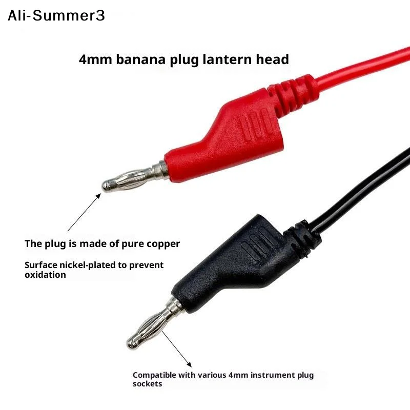1/2Pcs Double End Test Lead Wire Line Electrical Voltage 4mm Banana Plug Alligator Clip Crocodile 15A Multimeter DIY Test Wires