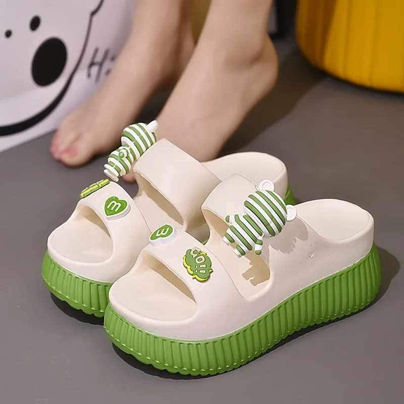 2024 New Summer Women Slippers Extra Thick -Soled  Women Sandals EVA Soft Summer Slides Outdoor Beach Casual Summer Shoes