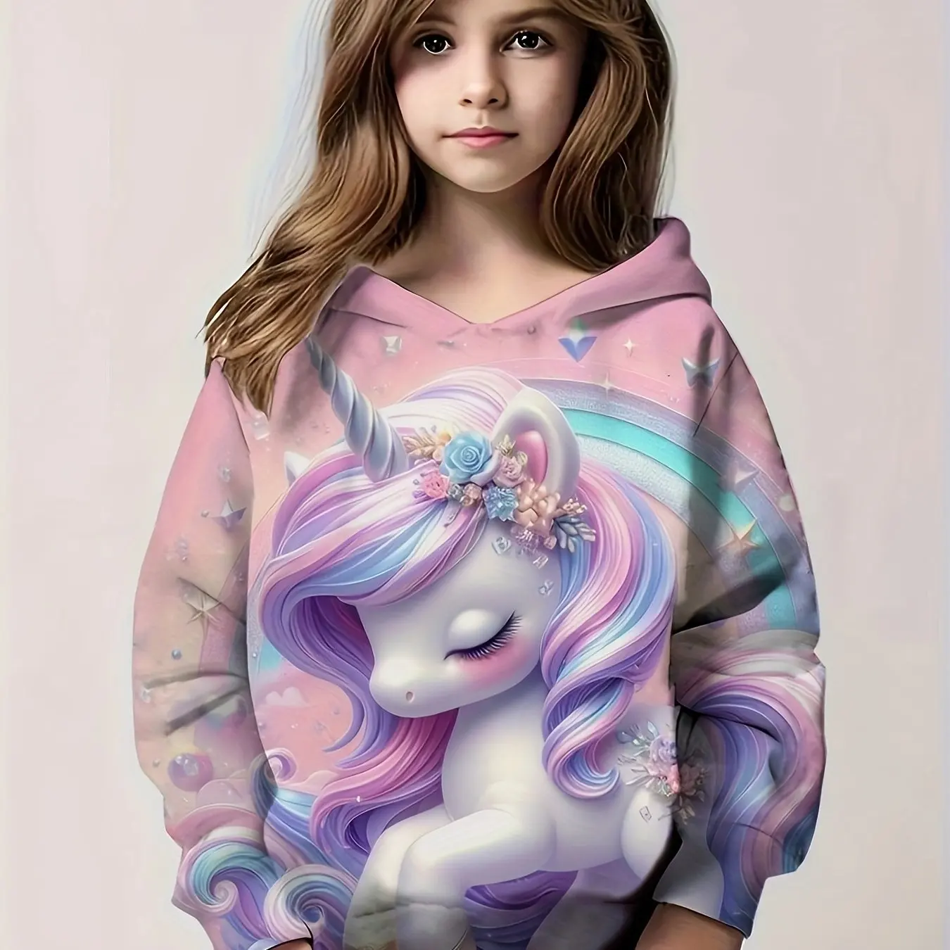 Kinder Kleidung Mädchen Hoodies Langarm 3D Nette Tiere Drucken Kinder Frühling Herbst Kleidung Outdoor Casual Cartoon Mädchen Kleidung Top