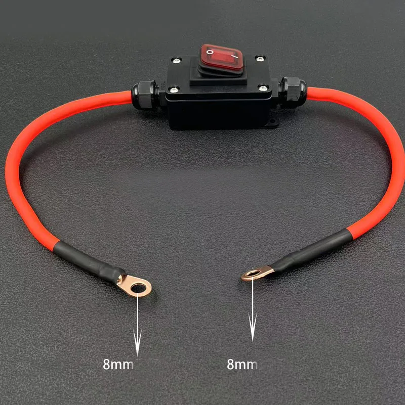 New Waterproof 60A 12v 24v Motorcycle Power Master Switch Battery Disconnector Isolator Switch + Cable