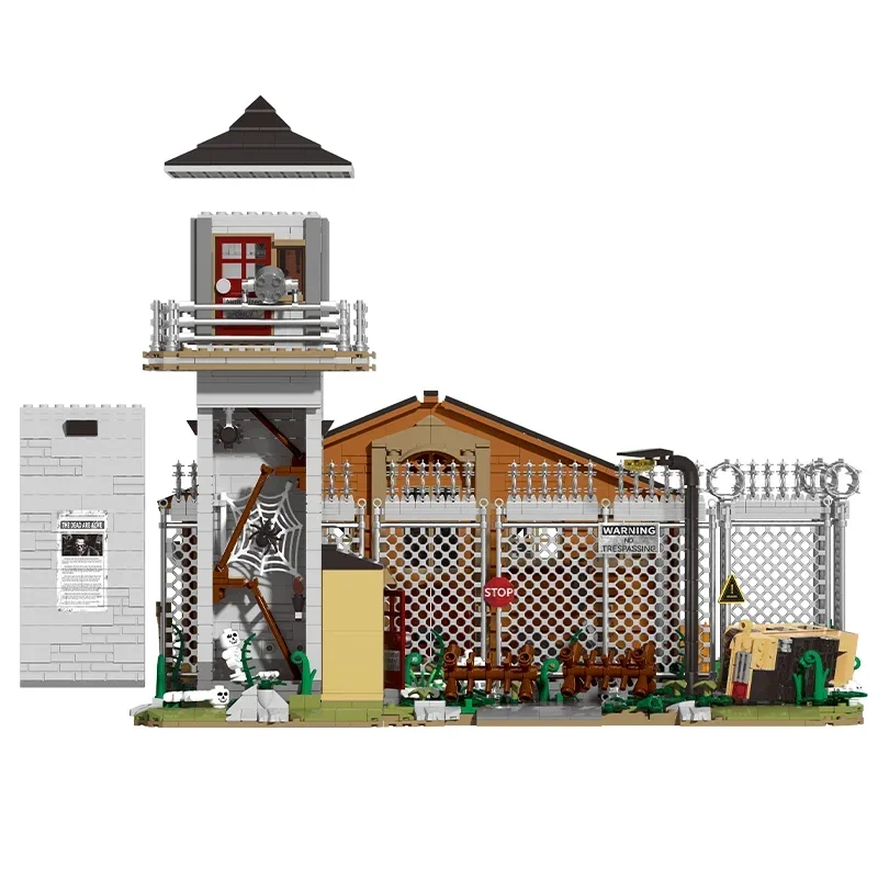 MOC Idea Building Blocks Apocalypse Prison Construction Model Bricks Assembling Educational Toys for Boys Christmas Gift Set