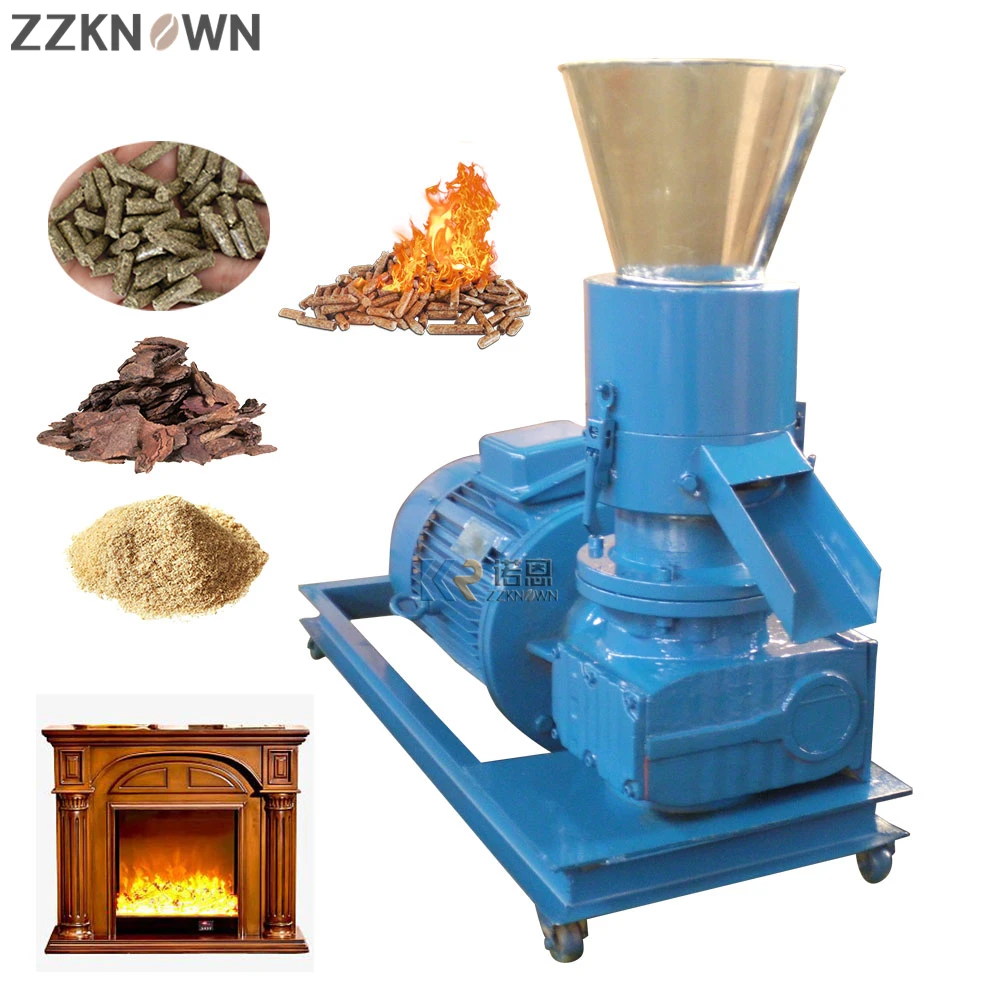 100-150kg/h Chicken Animal Feed Pellets Making Machine for Sale Electric Heating Sawdust Biomass Wood Pellet Mills for Heating