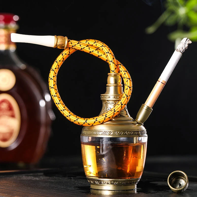 

3 in 1 Portable Hookah Shisha Water Pipe Filter Cigarette Smoking Shredded Tobacco for Water Pipes Holiday Gifts for Boyfriend