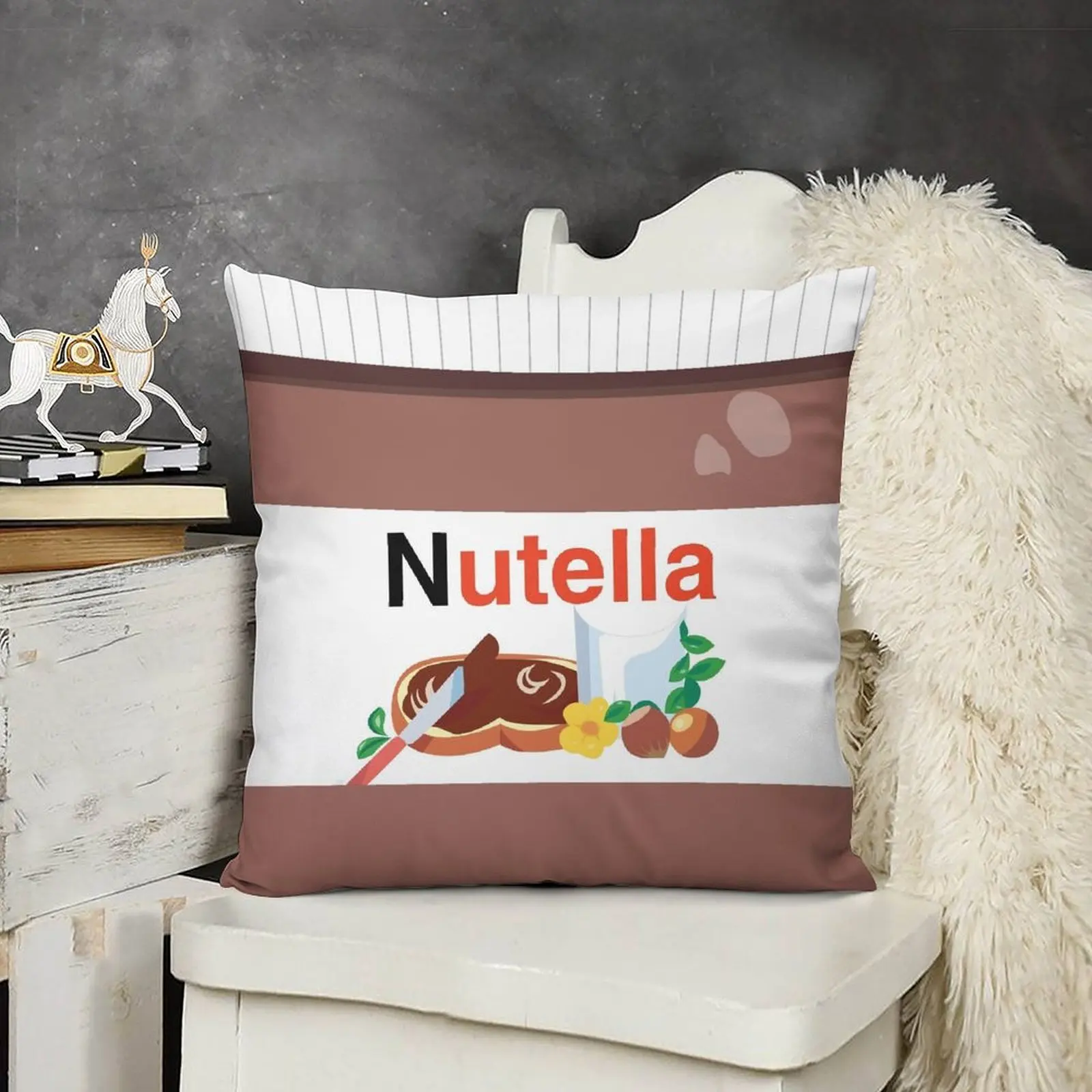 

Nutella Throw Pillow Christmas Pillow Cases Custom Cushion Covers For Sofas pillow