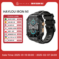 HAYLOU IRON N1 Smart Watch 2.13’’AMOLED Display 5ATM Waterproof Bluetooth Call Sport Smartwatch for Outdoor 30 Days Battery Life