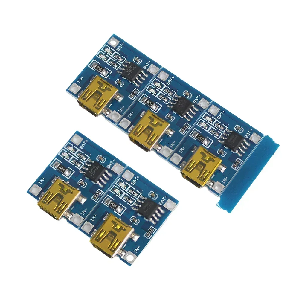 5PCS Type-c Micro USB 5V 1A 18650 TP4056 Lithium Battery Charger Module Charging Board with Protection Dual Functions 1A Li-ion