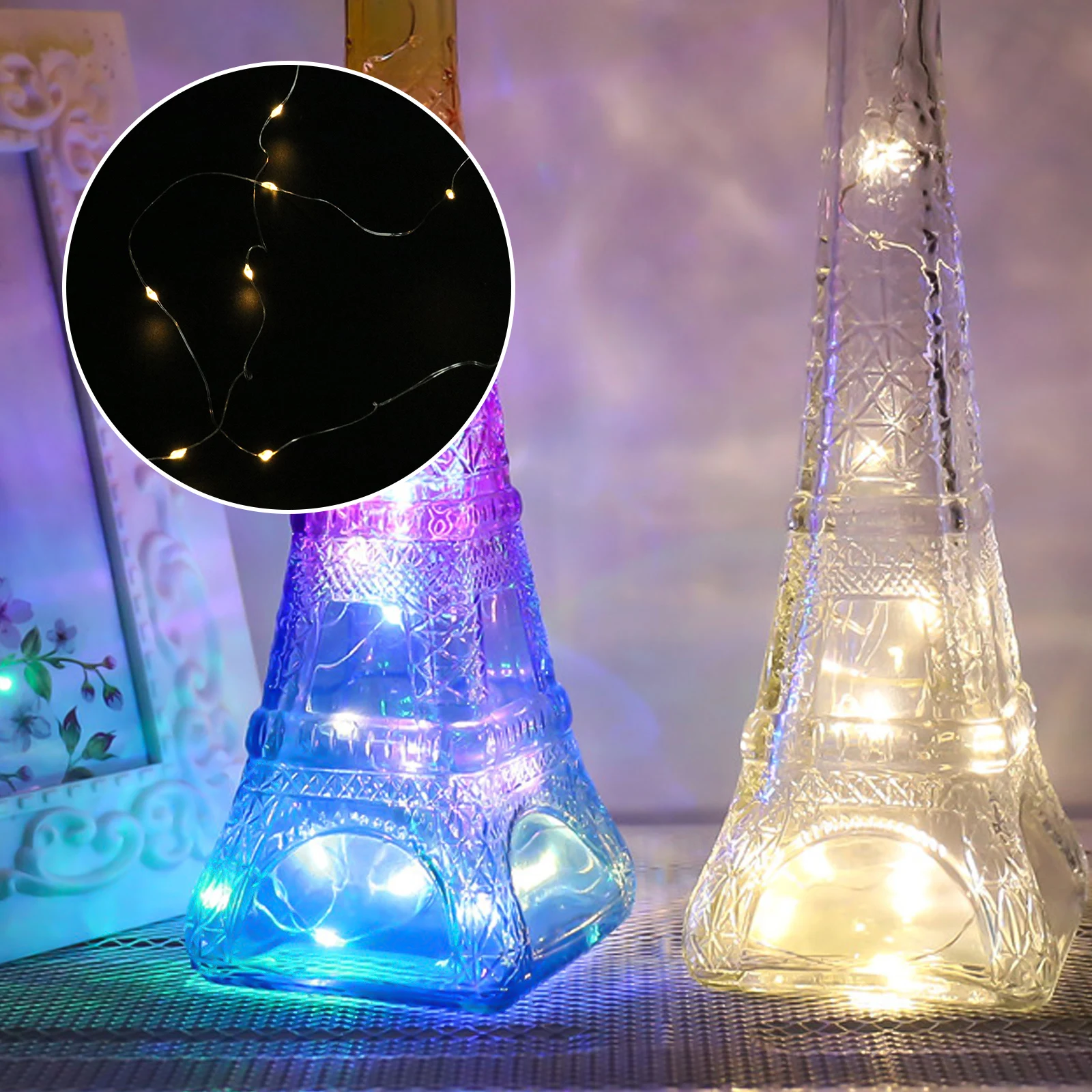 

LED Rechargeable Wine Bottle Cork Light Rgb Gradient Creative Festival Atmosphere Light Romantic Illuminated Cork Lantern