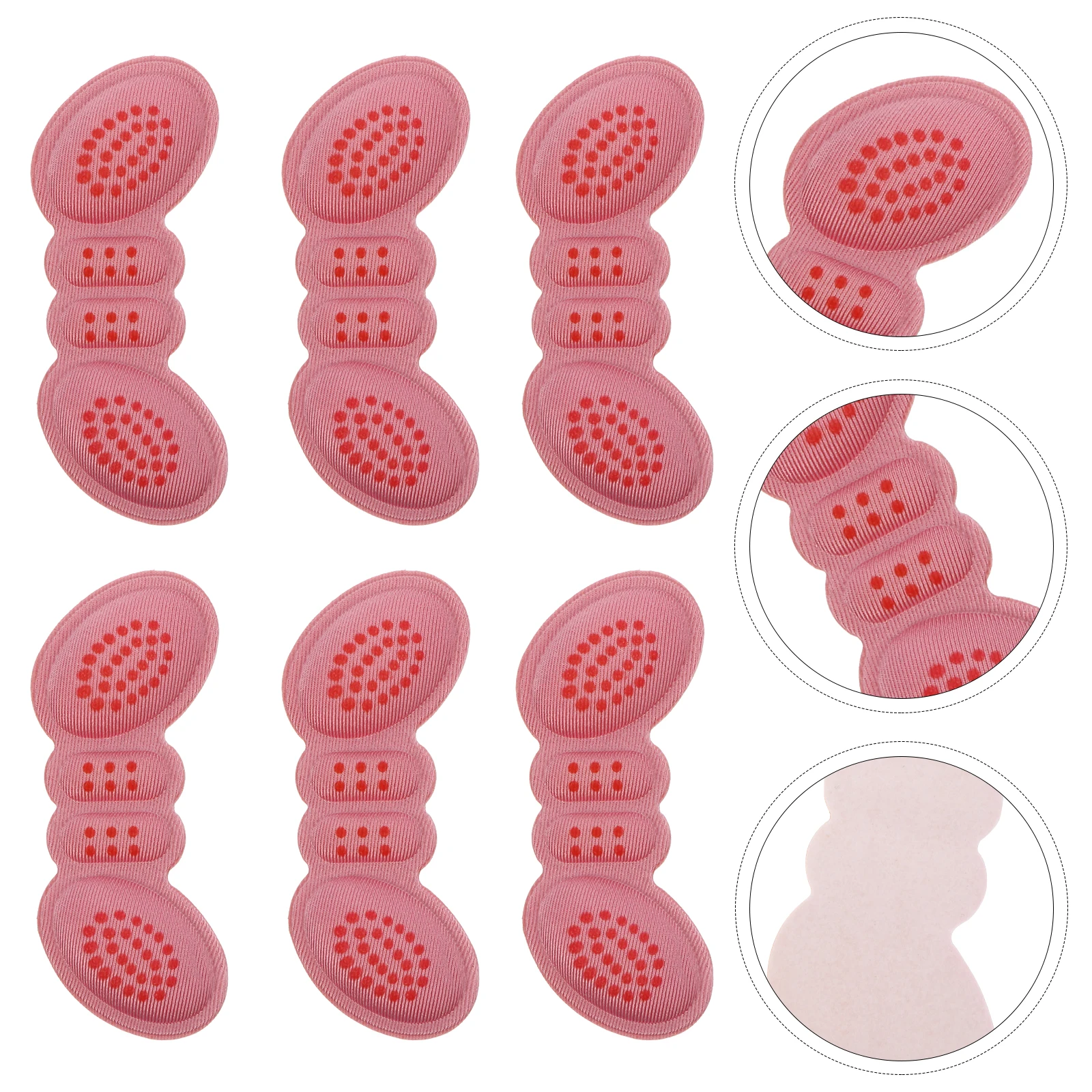 

6pcs Heel Grips Liner Self-Adhesive High Heel Cushion Pads Foot Care Cushions Shoe Insole Inserts Ultra-Thin Friction Blister