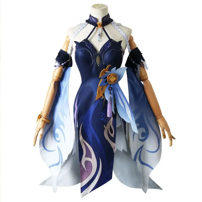 Spel Genshin Impact Ningguang Cosplay Kostuum Anime Uniform Jurk Kostuum Halloween Carnaval Party Performance Set