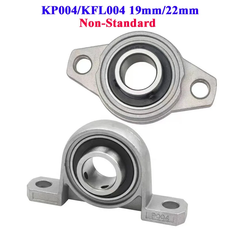 

2/4pcs Non-Standard 19mm 22mm Bore KP004 KFL004 Diameter 19mm 22mm Zinc Alloy Inner Ball Mounted Pillow Block Insert Bearing