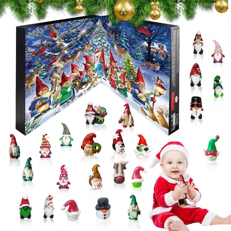 

Christmas Calendar Christmas Gnome Advent Calendar Decoration Props Gnome Dolls Countdown Calendar Home Gift Festival Decoration