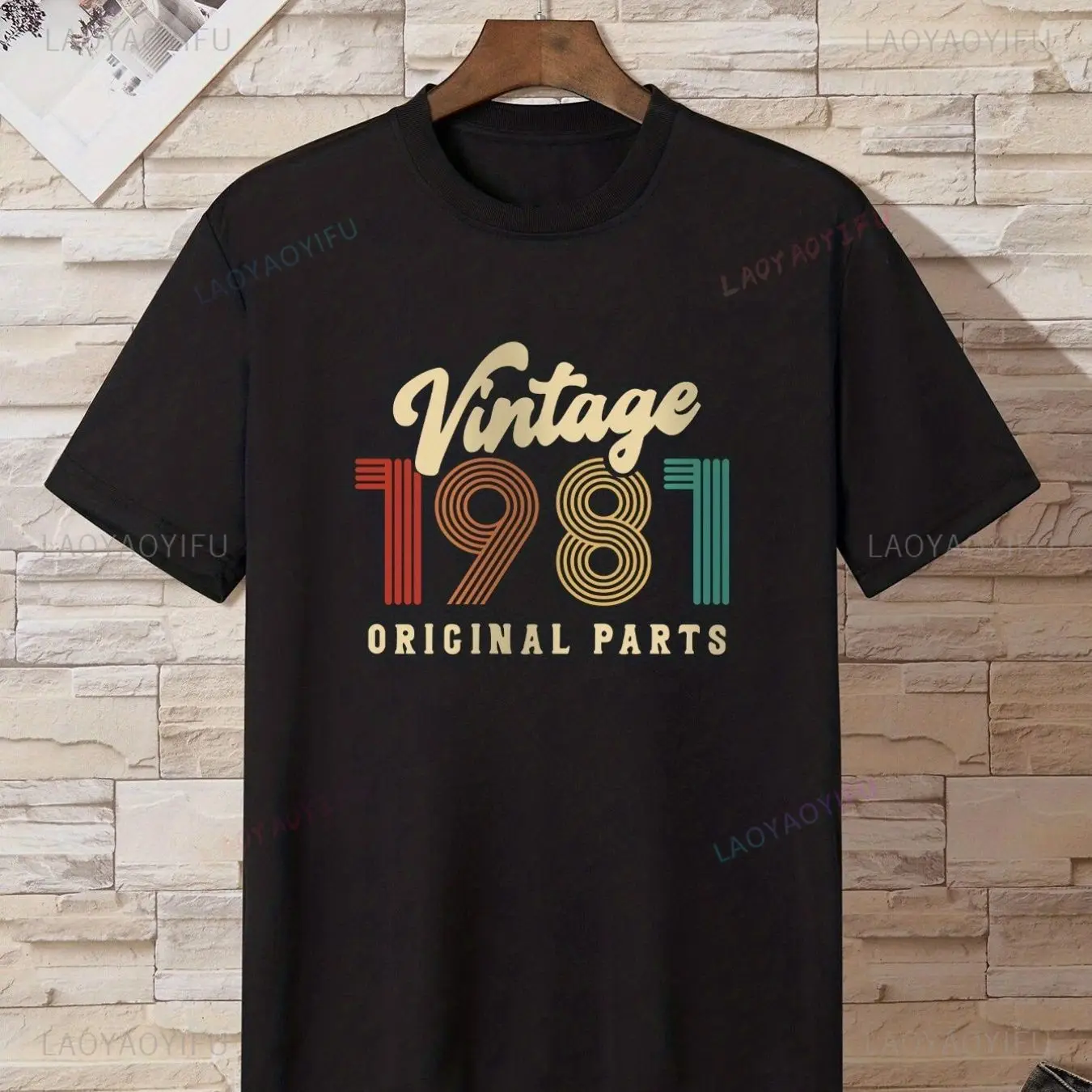 

VINTAGE 1981 ORIGINAL PARTS, Men's Classic Period Shirts, Casual Everyday Streetwear, Spring/summer Loose Cotton T-shirts