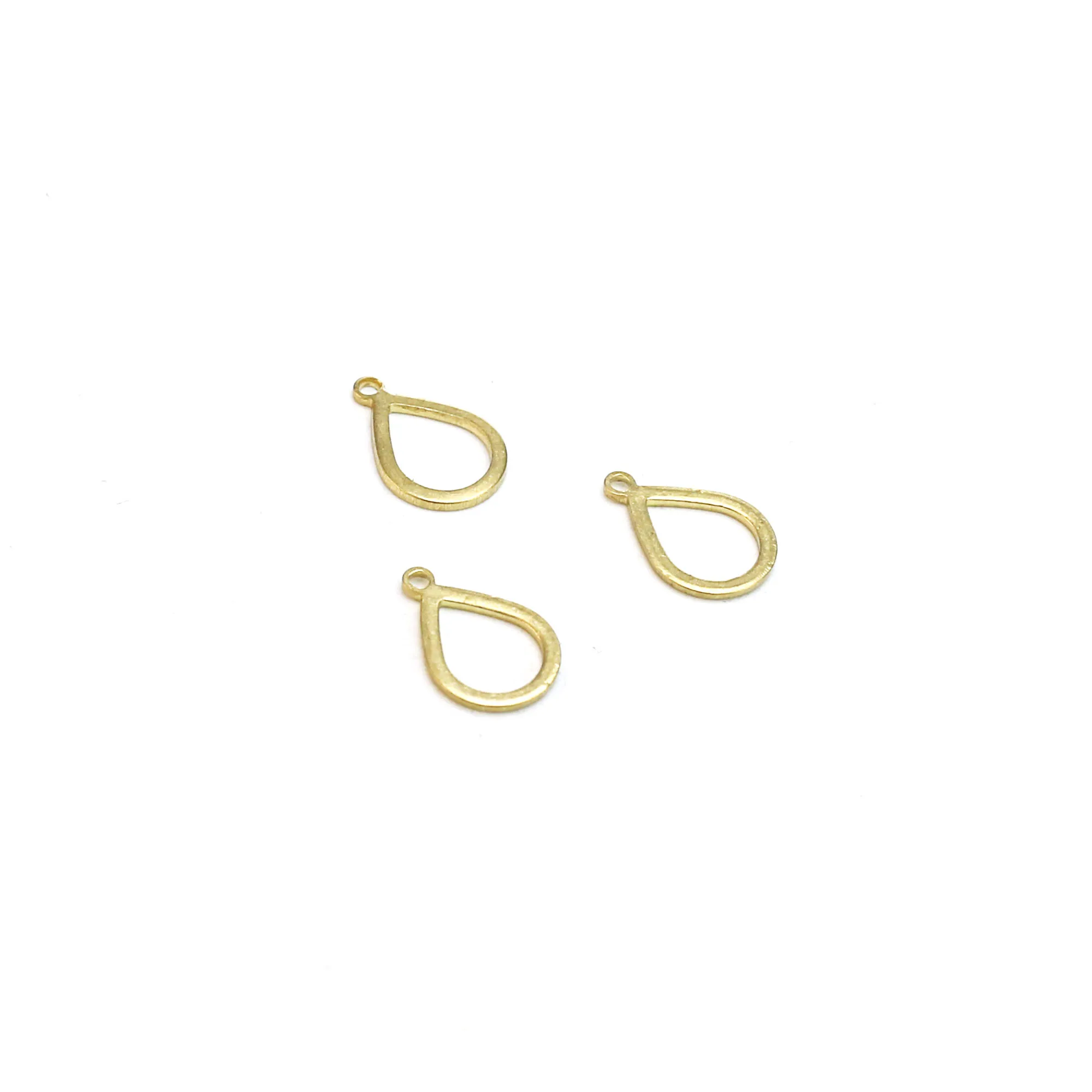 100pcs Teardrop Earring Charms, Drop Charm For Jewelry Making, Earring Findings, Bracelet Tags, 12.1x8.3mm -R2564