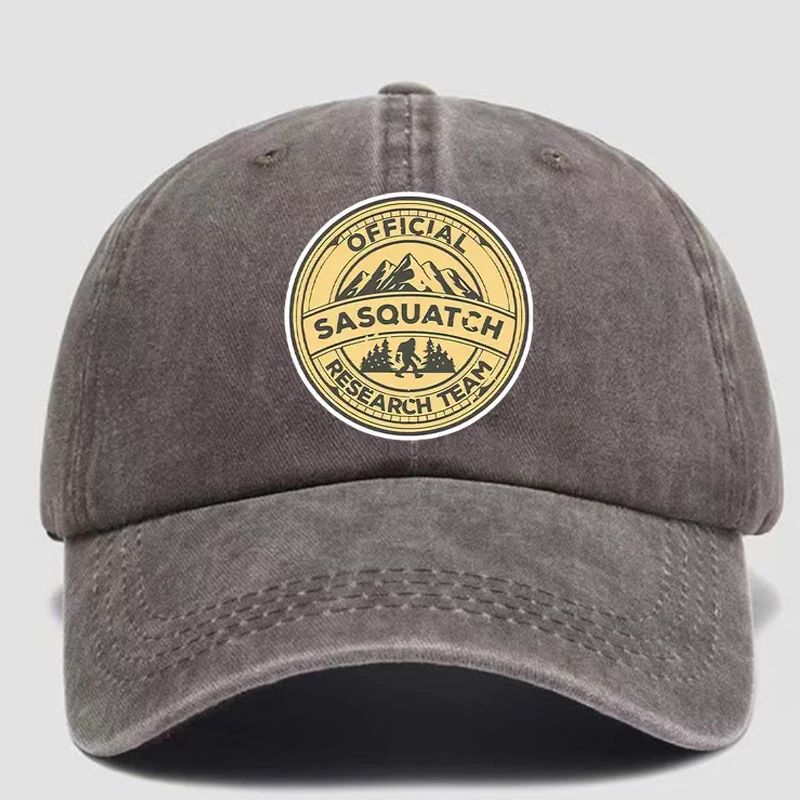 قبعة بيسبول منقوشة ذات طابع ممتع مع شعار "@2803@official sasquatch Researchteam".