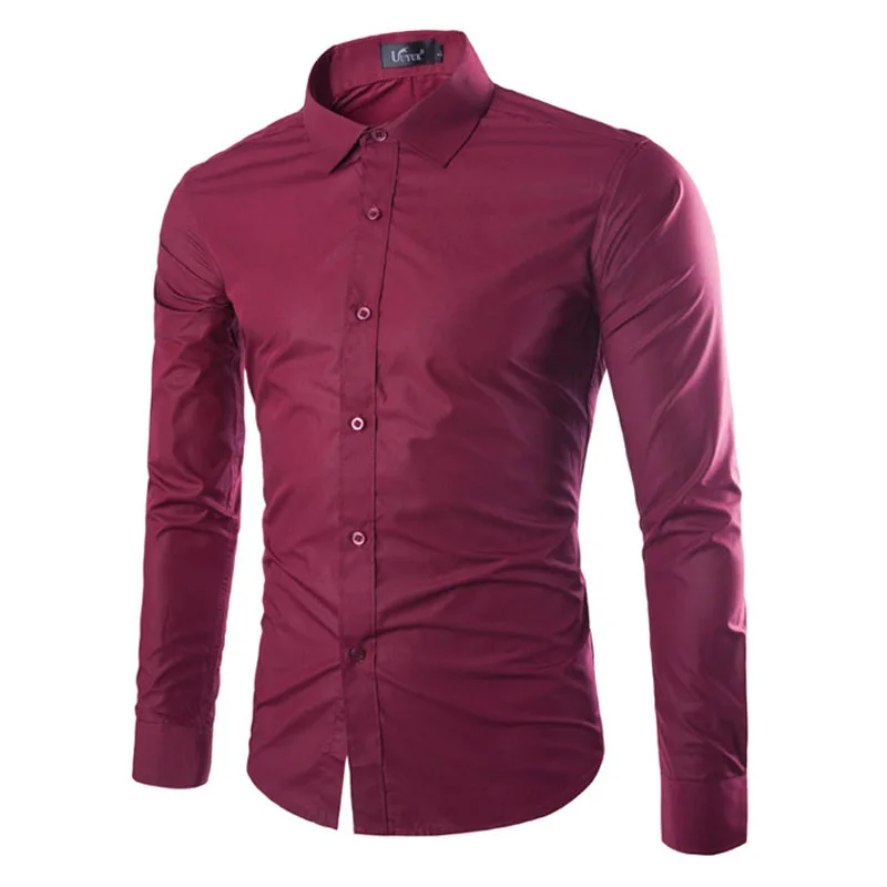 14 Colors Solid Color Men\'s Fashionable Candy Color Shirt Men\'s Casual Long Sleeve Shirt for Men