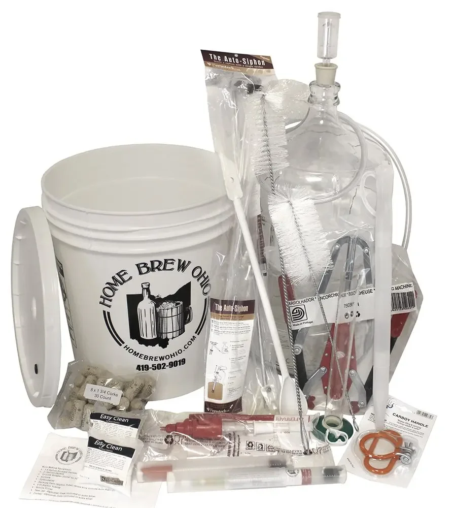 Ultimate Wine Making Equipment Kit, 6 gal Glass Carboy