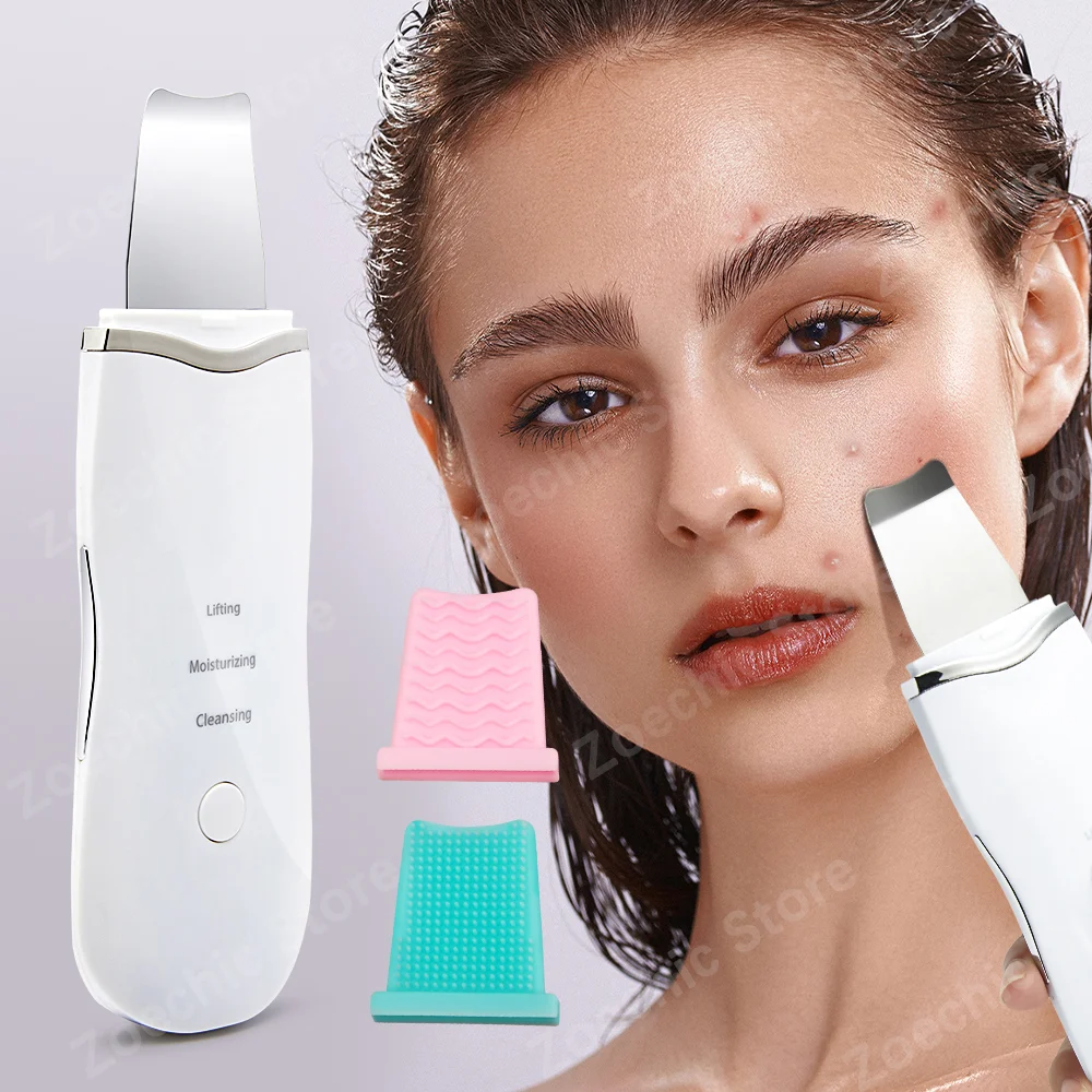 Ultrasonic Skin Scrubber Pore Cleaning Facial Deep Exfoliator Scraper and Blackhead Remover Female and Male Beauty Instruments