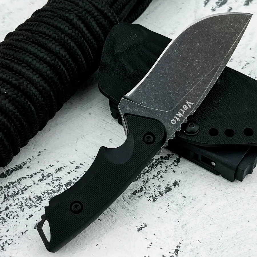

Новые портативные ножи Verkto Jungle Survival с фиксированным клинком из стали 7Cr13Mov, рукоять G10, для охоты и активного отдыха, с ножнами K-типа