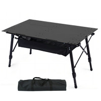 lohas Camping Folding table Aluminium Alloy lightweight Poratable Picnic Three-stage Height Adjustable Cargo table