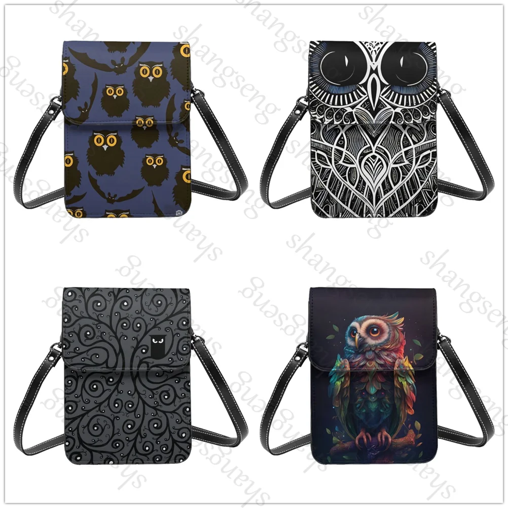 

The Owl Graphic animal Women's Shoulder Crossbody Bag Wallet Handbag Wallet Cell Phone Travel Bag Leather Shoulder Bag