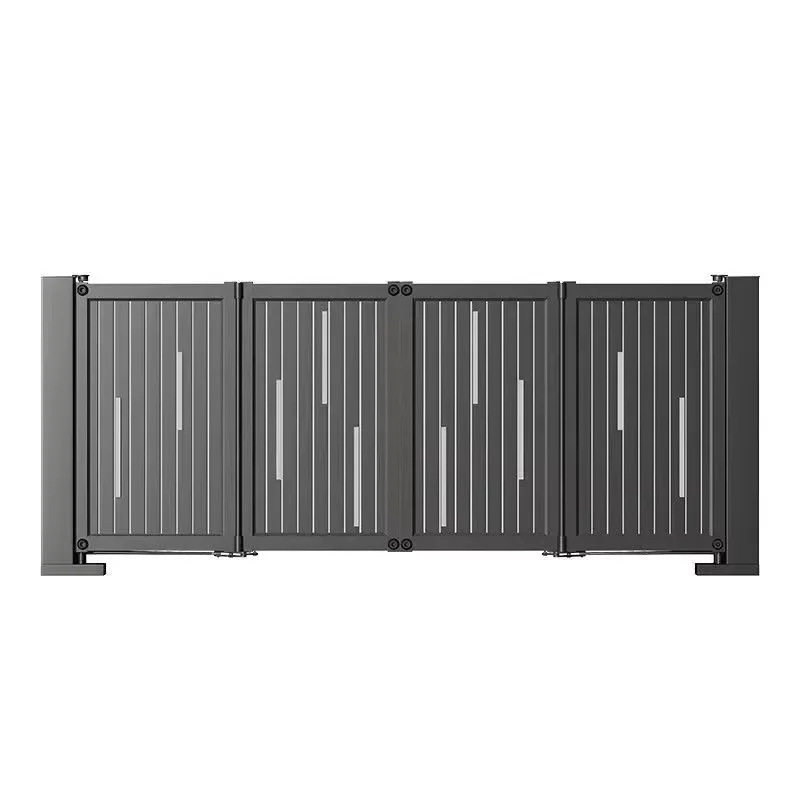 Modern Motorized Metal Folding Main Gates Designs High Quality House Automatic Aluminium Bifold Driveway Gate for Home Villa