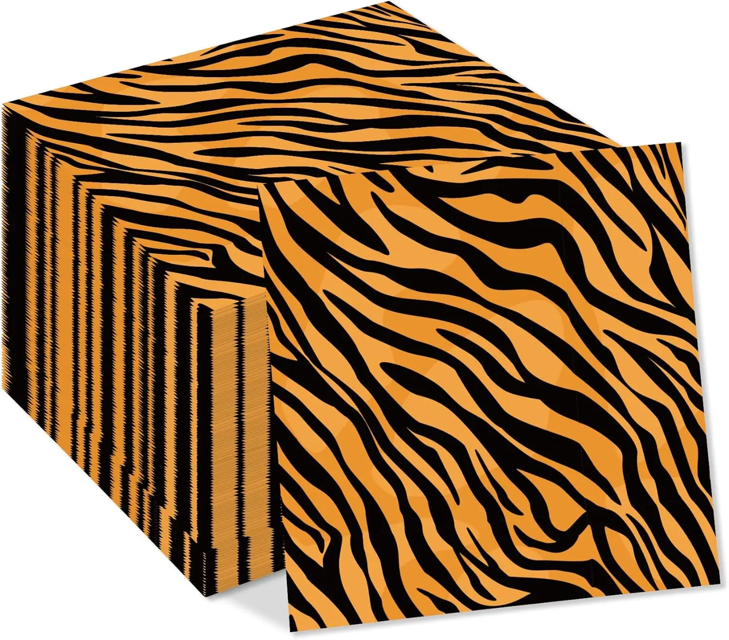 20/40/60 stücke Dschungel Safari Tier Druck Papier Servietten Zebra Tiger Giraffe Leopardenmuster Einweg Party Servietten Dschungel Dekore – Detail 3